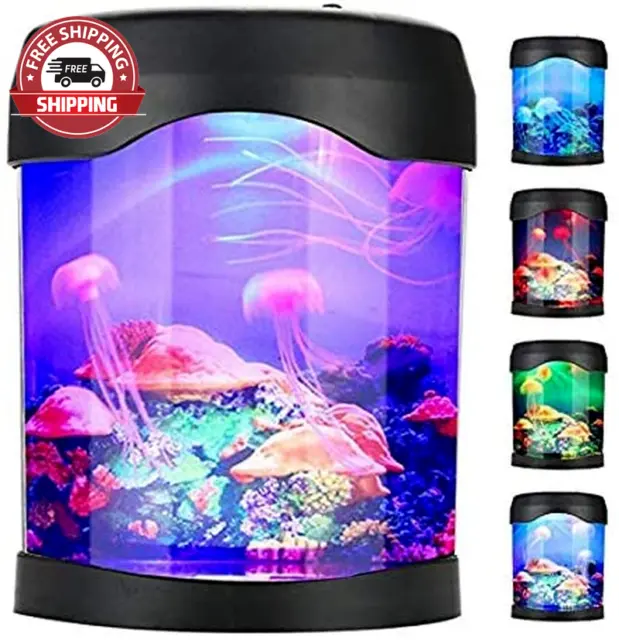 USB Jellyfish Lamp Aquarium Tank Light Lamp with Color Changing LED
