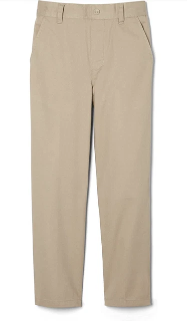 French Toast Boys School Pants Wrinkle No More Relaxed Fit Khaki Size 18