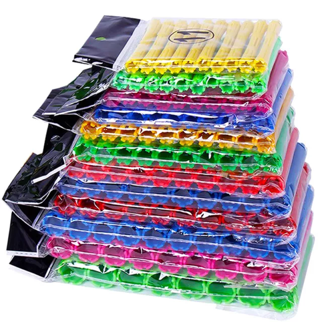 Kit de 1 juego de 11 tamaños de varillas para el cabello barra permanente fría rizadores de plástico RoZ8