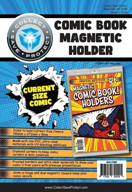(10) Csp One Touch Magnetic Current Comic Book Uv Protection Display Holders