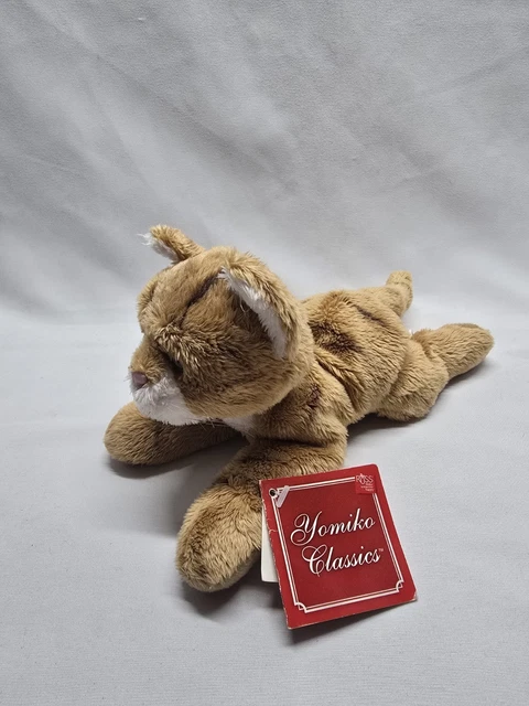 YOMIKO CLASSICS CHRIS Plush Tabby Cat Orange Brown Long Russ