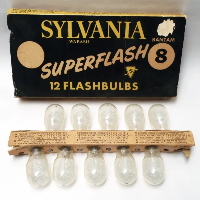 Bombillas de colección SYLVANIA Wabash Superflash BANTAM 8 12 piezas (10) Clase-M