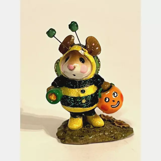 Wee Forest Folk Bee Dazzled Halloween Edition m-252 Green Yellow Retired READ