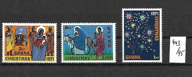 Ghana 1971 Satz 443-445 postfrisch MNH - LESEN !