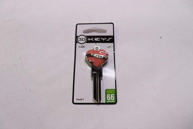 (2-Pk) 3D Keys Decorative House/Entry Key Blank Brass Pink