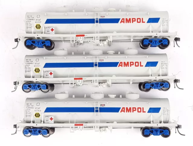 Sds Nswgr Ntaf Ampol Block Train Tankers X 3 Very Good Cond Unboxed Ho Gauge(Dh)