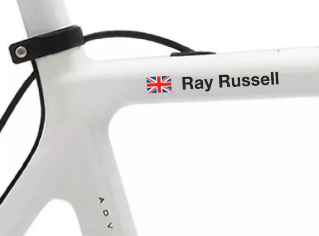 6 Personalised Name Stickers Bike FRAME or HELMET Decals WIGGO  Cycle Helmet