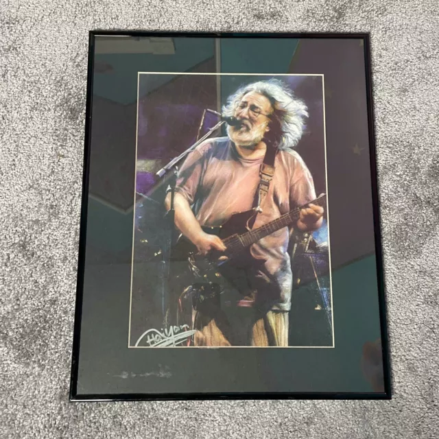 JERRY GARCIA HAIYAN Signed Portrait Realistic ART PRINT Painting Dead Framed