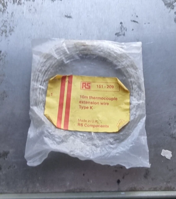 RS PRO 151-209 Type K 10m Thermocouple Wire (R6S9.4B5)