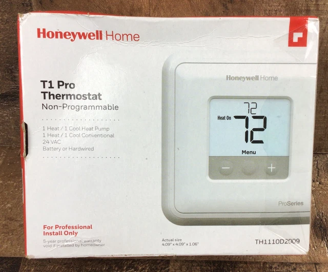 HONEYWELL HOME TH1010D2009 T1 Pro NonProgrammable Thermostat White