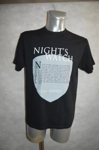 Tee Shirt Hbo Games Of Thrones Taille M Top/Maglia Trone De Fer Night's Watch