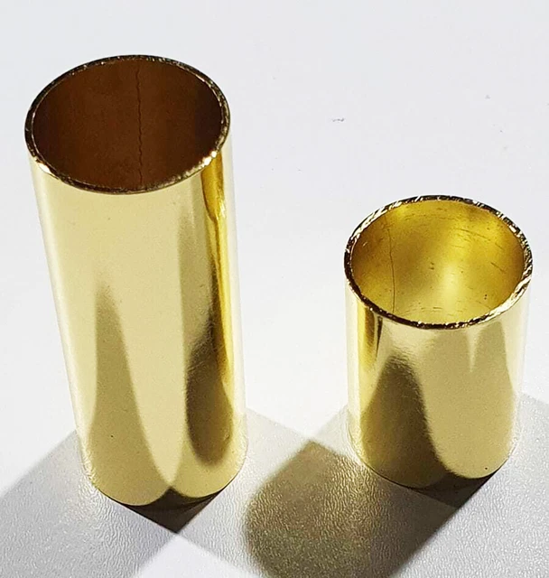 Guitar Slides PACK of 2 EXTRA LARGE XL finger knuckle Brass 23mm blues Metal