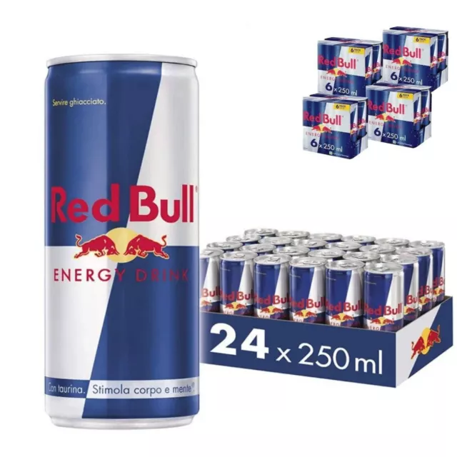 Red Bull Energy Drink Lattine Da 250 Ml Bevanda Energetica Stimola Corpo E Mente