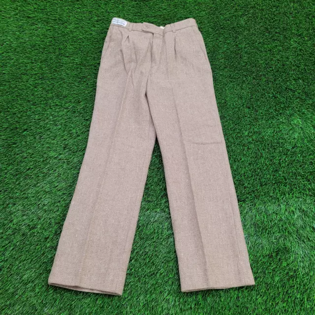 Vintage 90s YSL Yves-Saint-Laurent High-Waist Pleated Pants Womens 4 28x28 Brown
