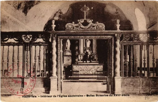 CPA AK HAUTE-ISLE Intérieur de l'Église souterraine Belles Boiseries (519643)