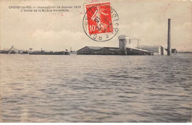 94 - CHOISY LE ROI - SAN56126 - Inondations de Janvier 1910 - L'Usine de la Bri