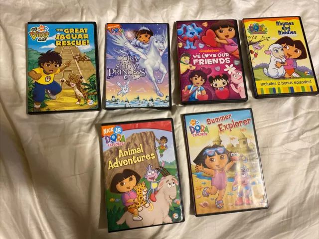 LOT OF 6 Nick Jr. Nickelodeon Dora the Explorer Go Diego Kids Animated ...