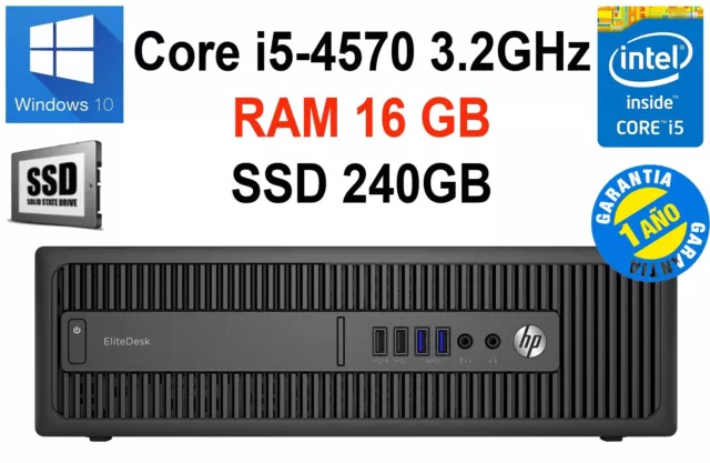 PC HP 800 G1 SFF Core i5-4570 / RAM 16GB / SSD 240 GB / W10Pro