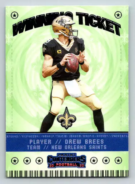 2020 Panini Contenders Optic Winning Tickets #6 Drew Brees (ref 174713)