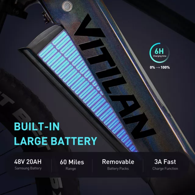 VITILAN T7 Vélo électrique 20AH SAMSUNG Battery Moteur Bafang 750W Electric Bike 3