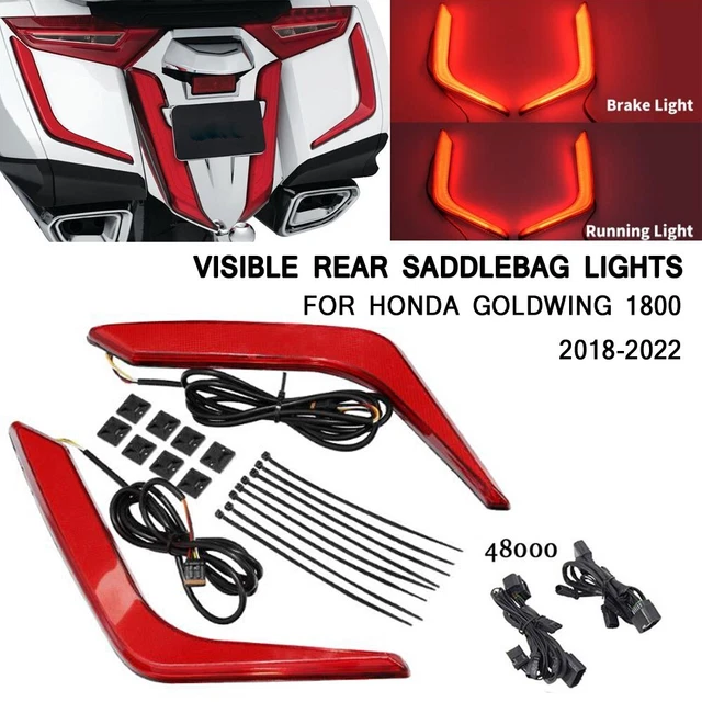 For Honda GoldWing GL 1800 2018-UP Visible Rear Saddlebag LED Turn Signal Lights
