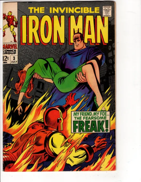 The Invincible Iron Man #3, THE FEARSOME FREAK, Marvel Comics (July 1968)