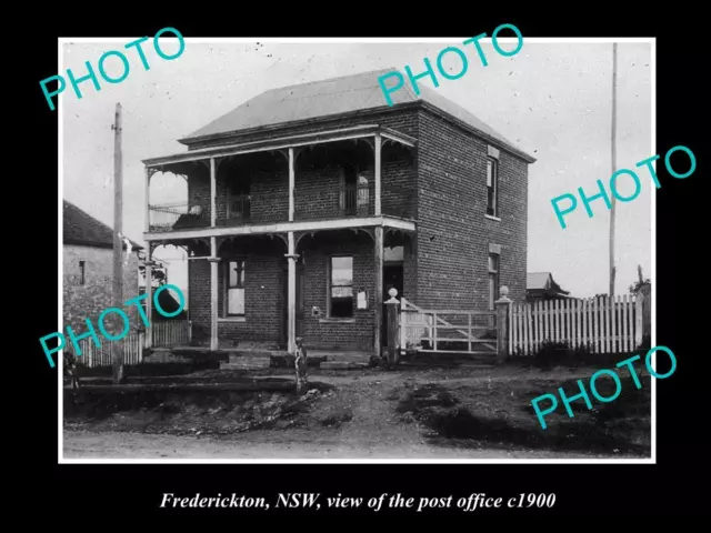 OLD LARGE HISTORIC PHOTO OF FREDERICKTON NSW VIEW OF THE OLD POST OFFICE c1900