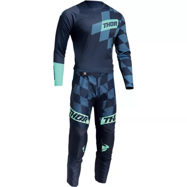 Jeunes Thor Sector Motocross MX Kit Pantalon Jersey - Birdrock Midnight/Mint