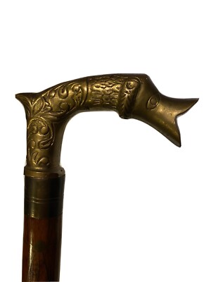 CORNO vintage corna Bastone da passeggio 95CM 