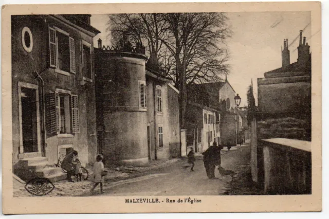 MALZEVILLE - Meurthe and Moselle - CPA 54 - La rue de l'église
