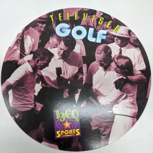 1960s Sports Televised Golf Circular Cardboard Collectable With Fun Facts