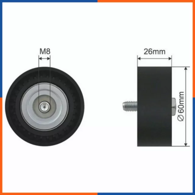 Galet tendeur de courroie d'accessoire pour LAND ROVER | BJ3219A216AA, LR028879
