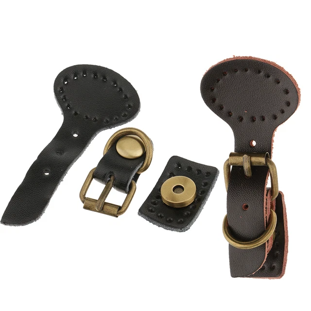 2pcs Leather Bag Making Buckles & Handles Craft Sewing Fittings Accessories