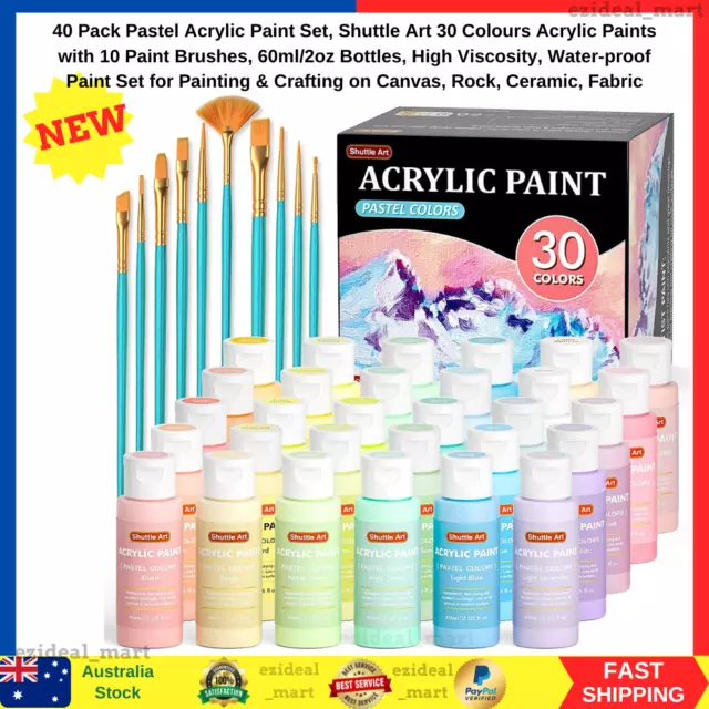 Acrylic Paint Set, Shuttle Art 66 Colors 22ml/Tube with 3 Paint