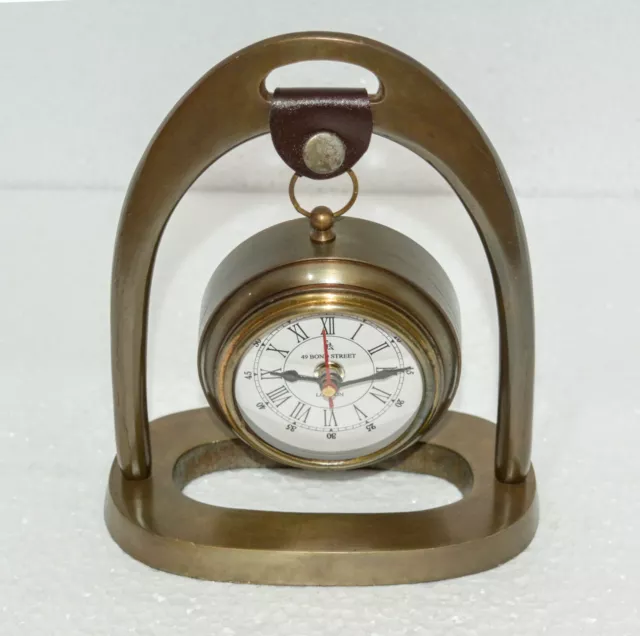 Antik Vintage Maritime Authentisch Messing Nautisch Swing Stil Marine Tisch Uhr