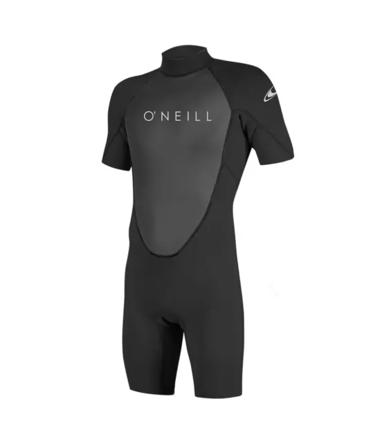 2022 O'neill Reactor 2Mm Mens Back Zip Shorty Wetsuit Black