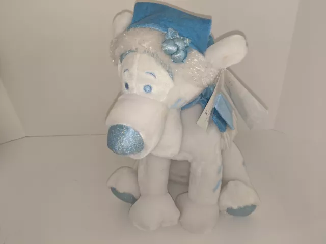 Disney Store Snowflake Tigger 14" Plush White Tiger Winnie the Pooh Stuffed Toy