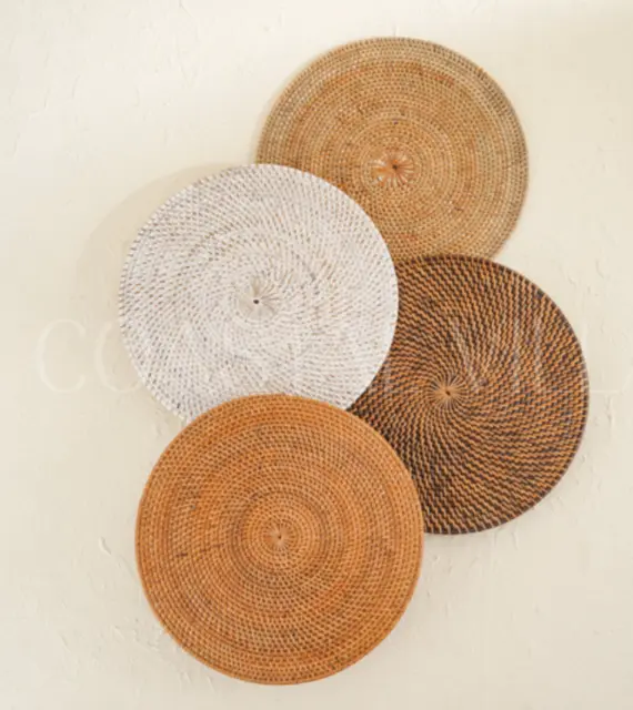 Placemat rattan / Rattan coaster/ Wicker placemat / Placemat set/ Heat proof mat