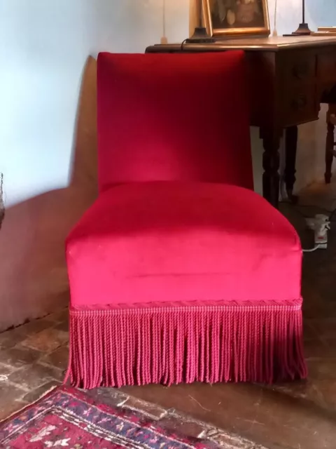Vintage Red Slipper Chair