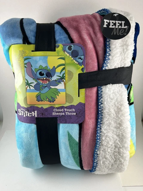 Disney Stitch Cloud Sherpa Throw Blanket—50”×60” Brand New