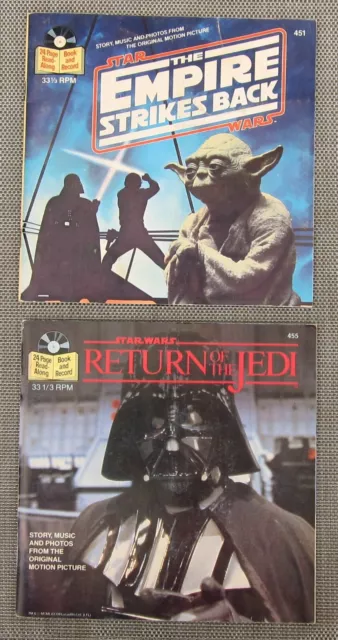 Star Wars The Empire Strikes Back & Return Of The Jedi Book And Record Lot