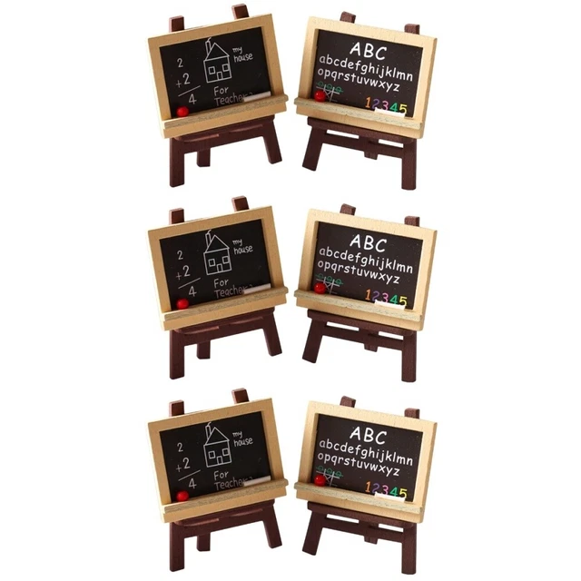 3 Sets Staffelei Leinwandplatten Zubehör Für Miniaturszenen Möbel Bürste Kind