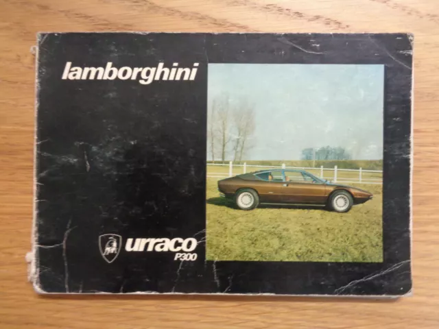 Lamborghini Urraco P300 Besitzerhandbuch/Handbuch