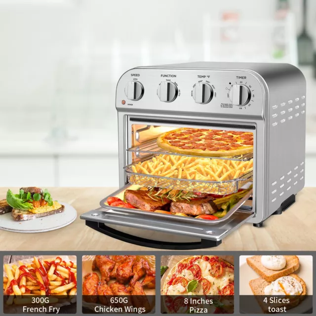 COMFEE' Retro Air Fryer Toaster Oven, 7-in-1, 1250W, 14QT Capacity