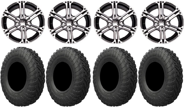 ITP SS212 14" Wheels Machined 30" Gripper M/T Tires Kawasaki Brute Force IRS