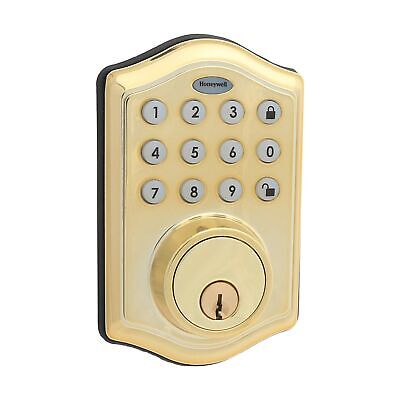 Honeywell Safes & Door Locks - 8712009 Electronic Entry Deadbolt with Keypad,...