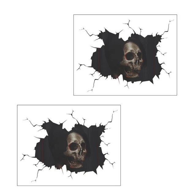 2 Pcs Halloween-Requisiten Halloween-Aufkleber Fensteraufkleber Wandgemälde