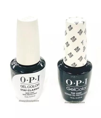 OPI Gelcolor Soak Off Gel Color Stay Classic coat BASE stay shiny TOP COAT /Duo