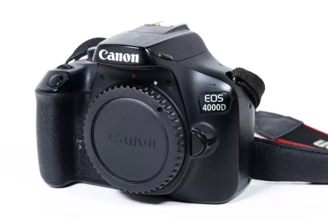 Cuerpo de cámara réflex digital Canon EOS 4000D 18 MP + batería y cargador