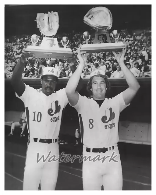 MLB Montreal Expos Andre Dawson & Gary Carter With Golden Gloves 8 X 10 Photo